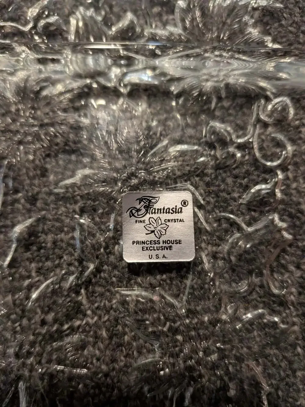 Princess House Fantasia 3 Section Divided Relish Tray Clear Crystal